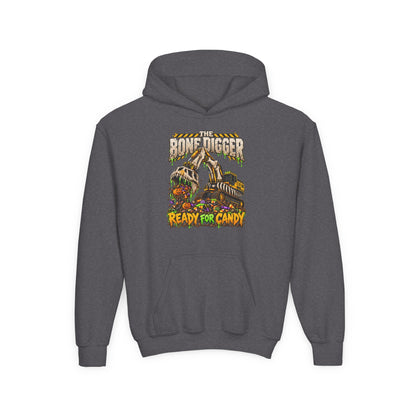 The Bone Digger Ready for Candy Youth Halloween Hoodie