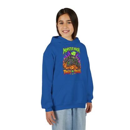 Monster Mash Trick or Truck Youth Halloween Hoodie