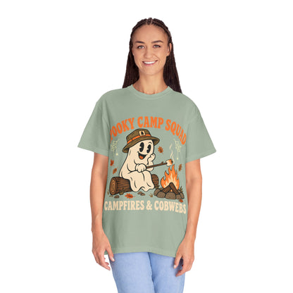 Spooky Camp Squad Campfires & Cobwebs Comfort Colors Tee