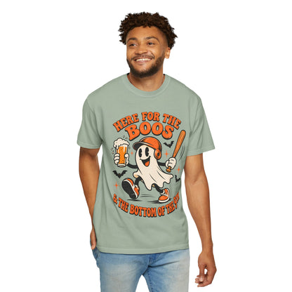 Here for the Boos Baseball Halloween Comfort Colors Tee