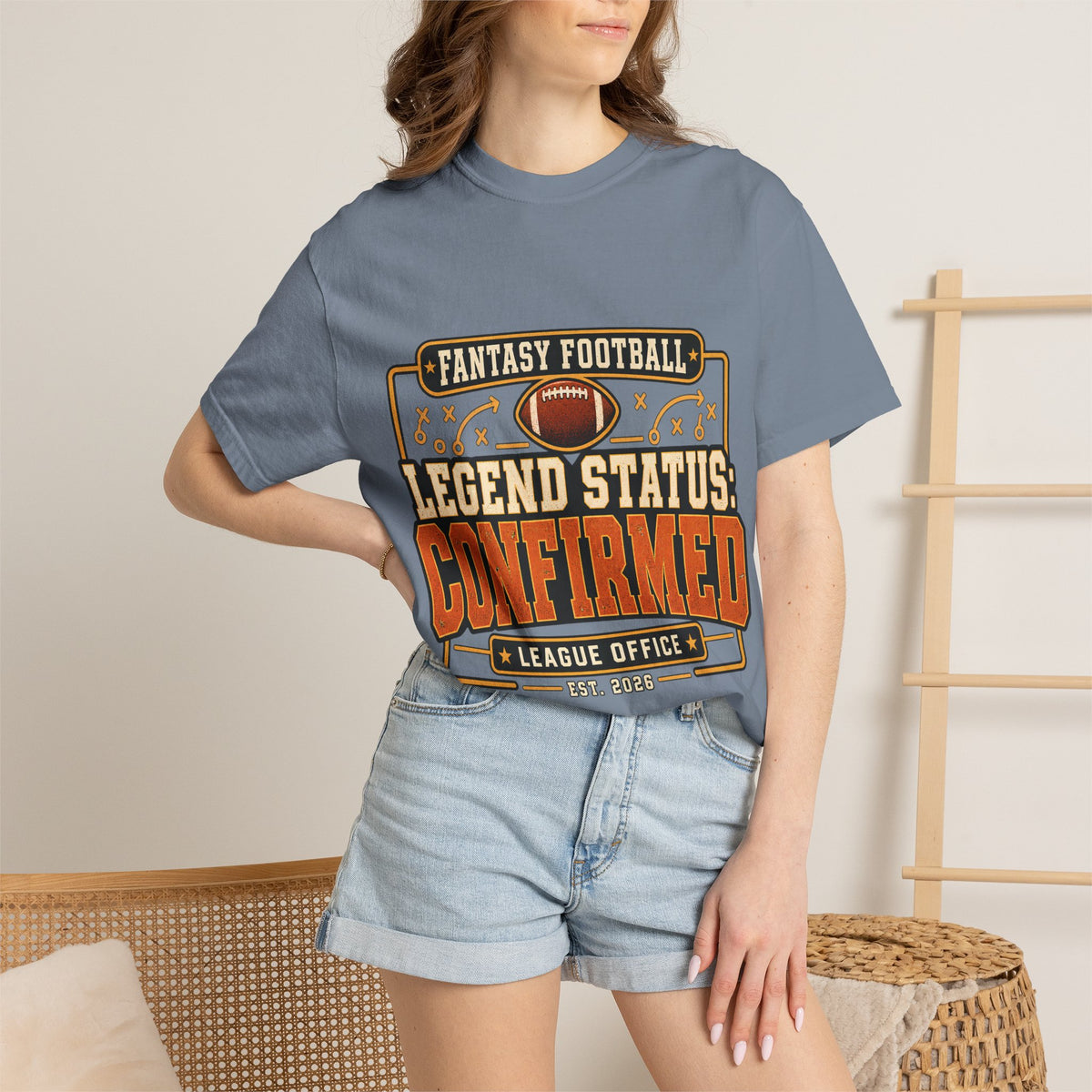 Fantasy Football Legend Status Confirmed Comfort Colors Tee