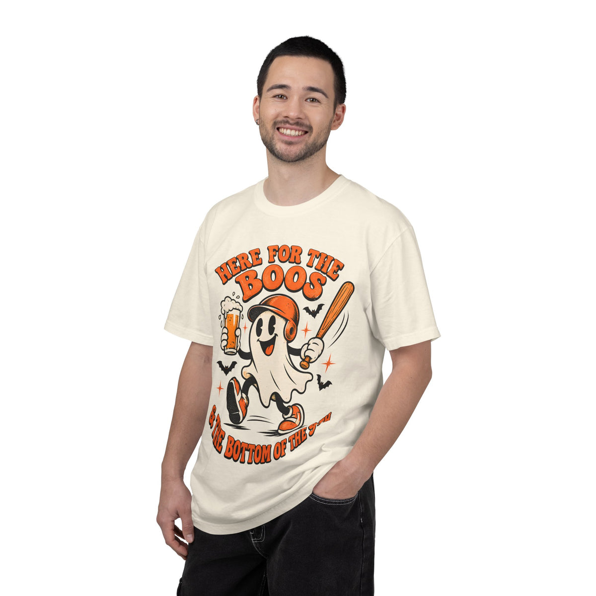 Here for the Boos Baseball Halloween Comfort Colors Tee
