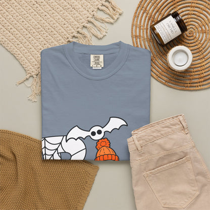 Cute Ghost Pumpkin Cozy Halloween Comfort Colors T-Shirt