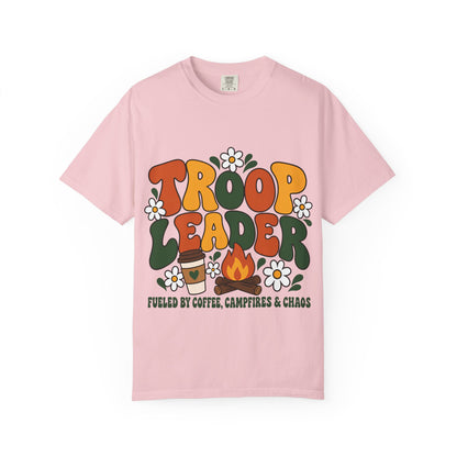 Troop Leader Coffee Campfires Chaos Comfort Colors Tee
