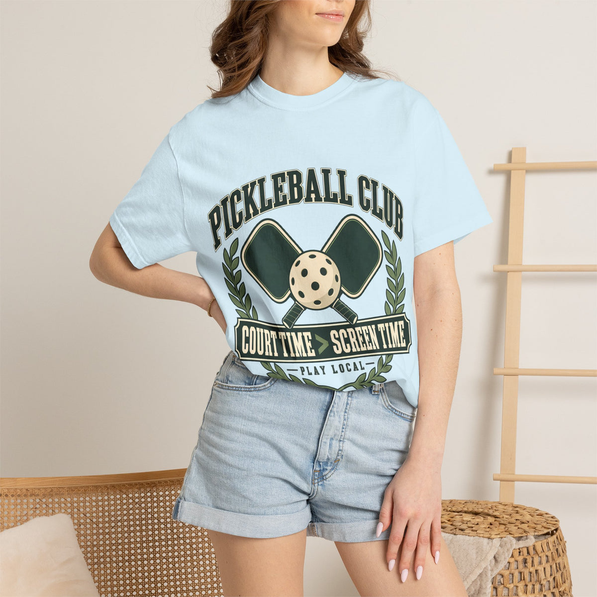 Pickleball Club Court Time Over Screen Time Comfort Colors Tee