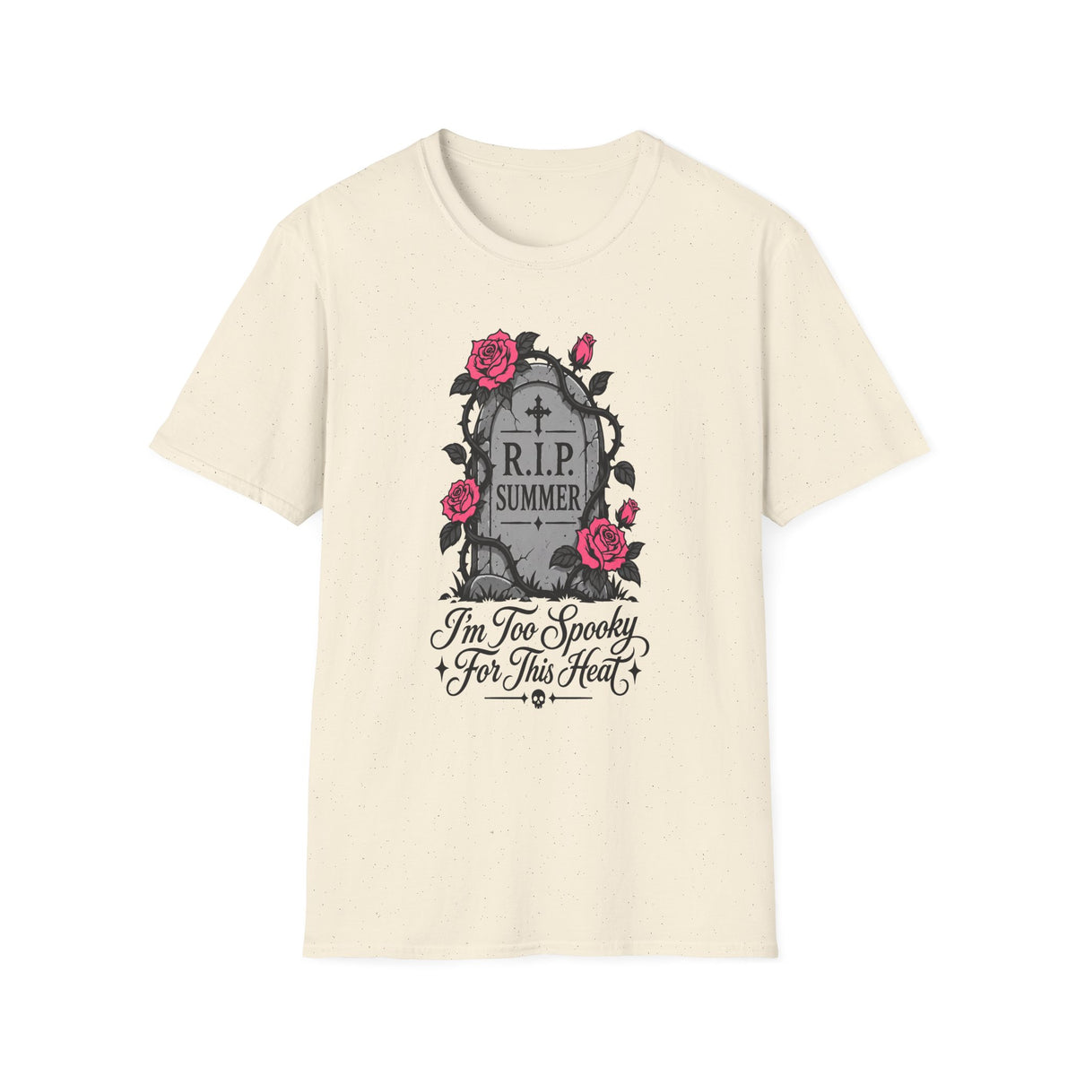 RIP Summer I'm Too Spooky For This Heat Shirt – Gothic Fall Halloween Tee