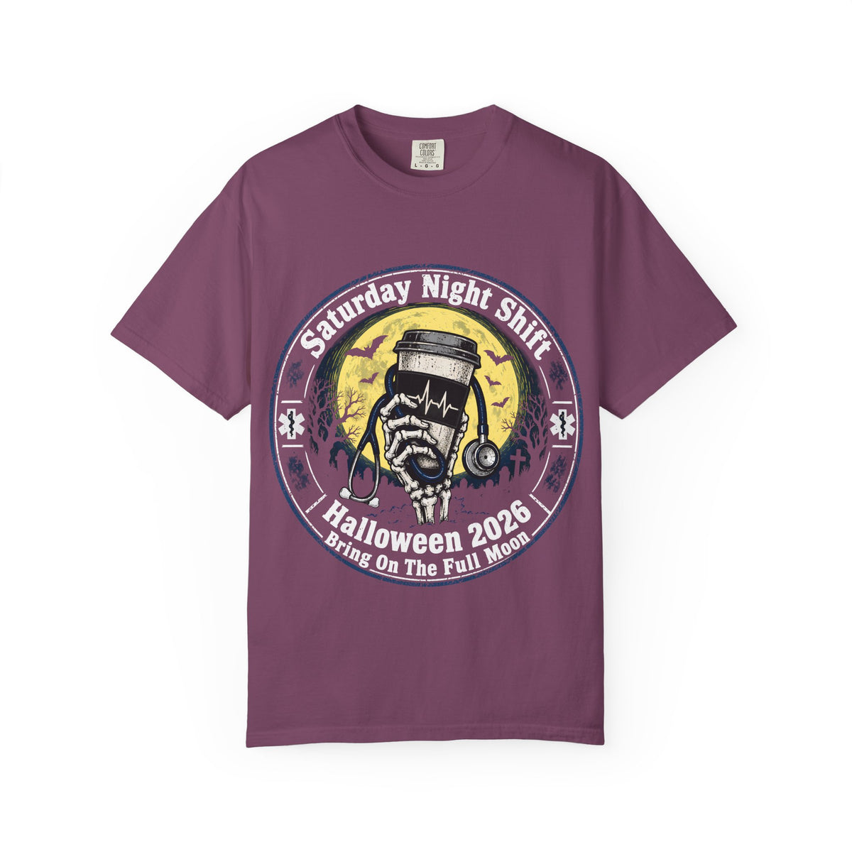 Saturday Night Shift Halloween 2026 Comfort Colors Tee