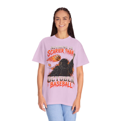 October Baseball Halloween Comfort Colors Graphic T-Shirt