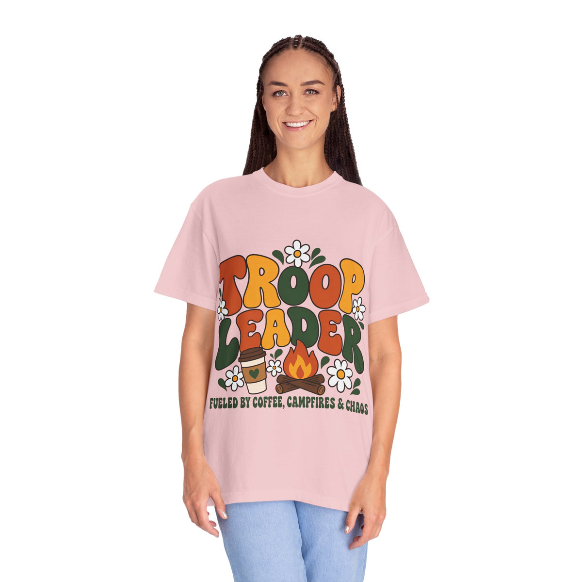 Troop Leader Coffee Campfires Chaos Comfort Colors Tee