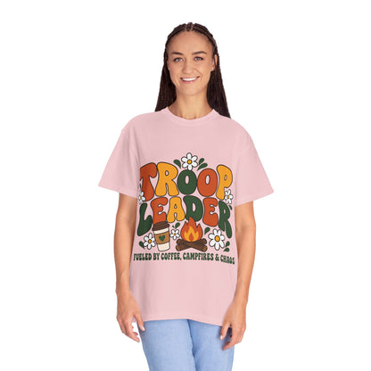 Troop Leader Coffee Campfires Chaos Comfort Colors Tee