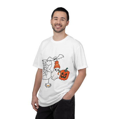 Cute Ghost Pumpkin Cozy Halloween Comfort Colors T-Shirt