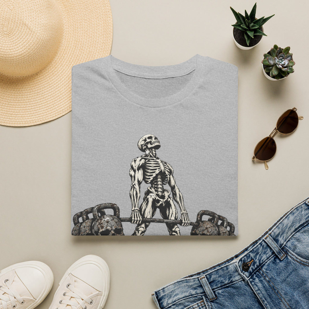 The Leaves Fall The Iron Remains Shirt – Skeleton Deadlift Gym Fall Tee