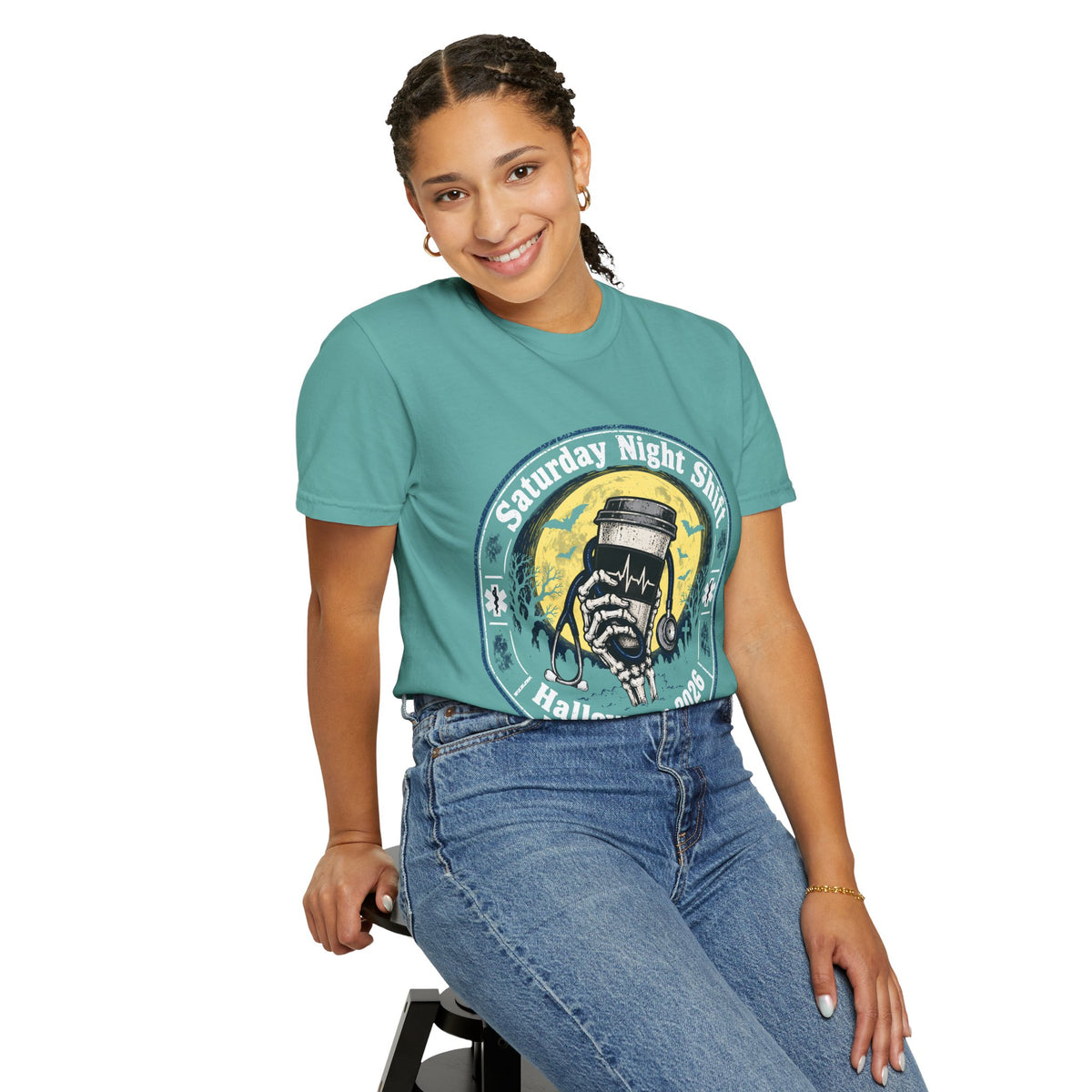 Saturday Night Shift Halloween 2026 Comfort Colors Tee