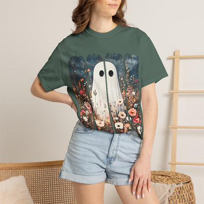 Floral Ghost Wildflower Halloween Comfort Colors T-Shirt