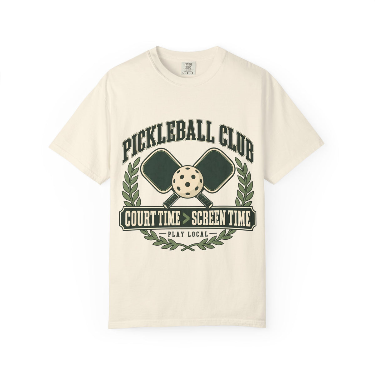 Pickleball Club Court Time Over Screen Time Comfort Colors Tee