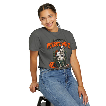 Horror Movies Game 7 Baseball Comfort Colors T-Shirt