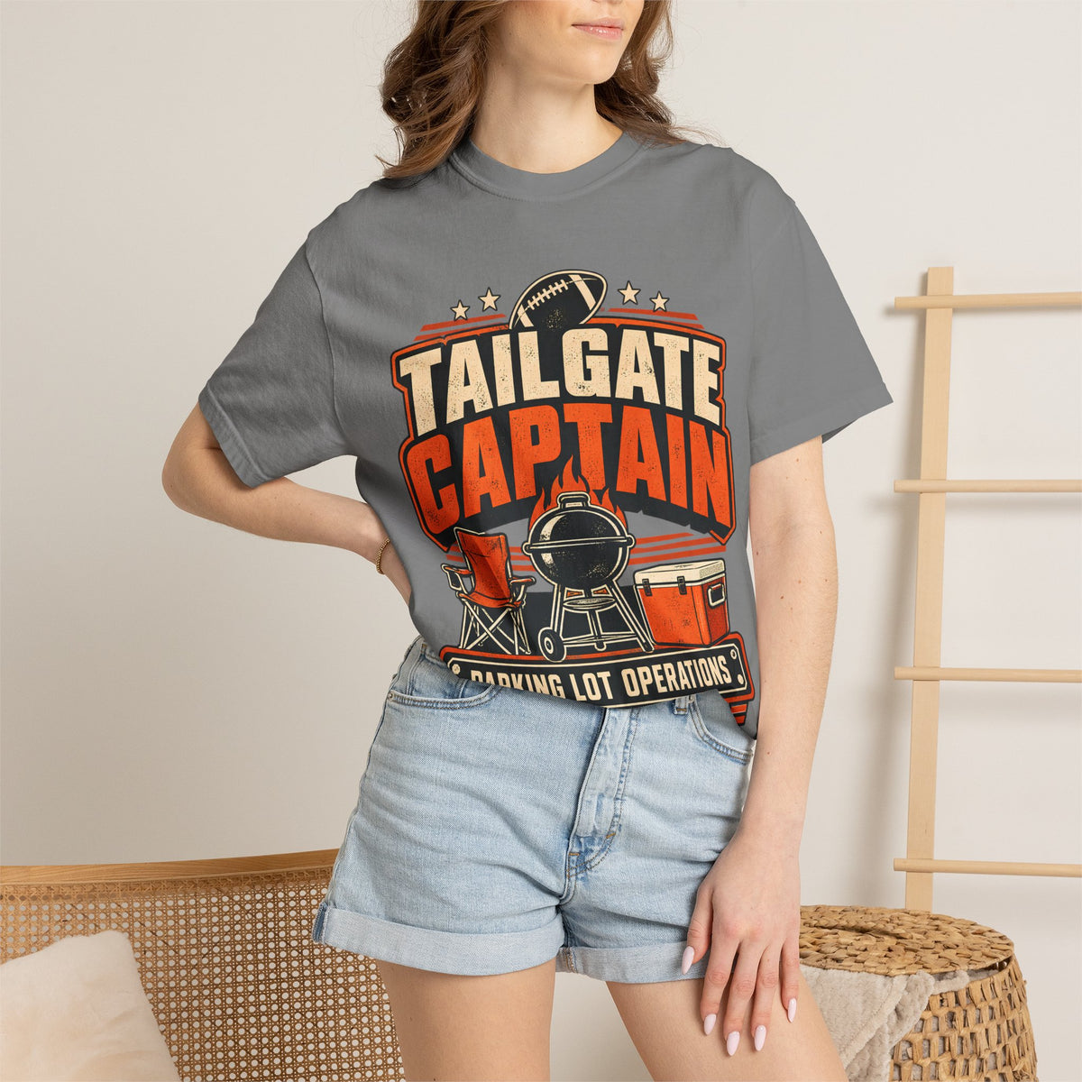 Tailgate Captain Football Game Day Comfort Colors T-Shirt