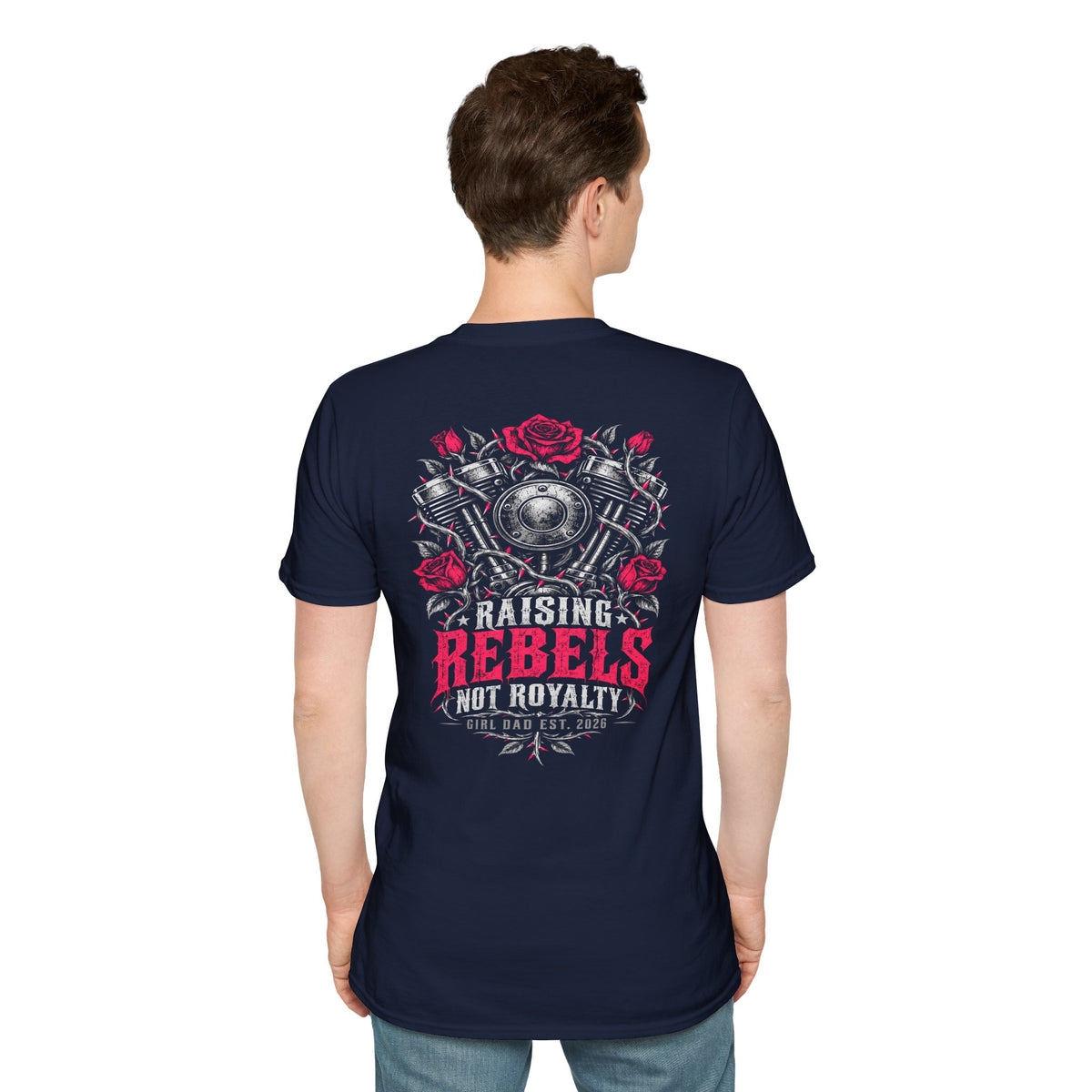 Raising Rebels Girl Dad Biker Graphic Tee