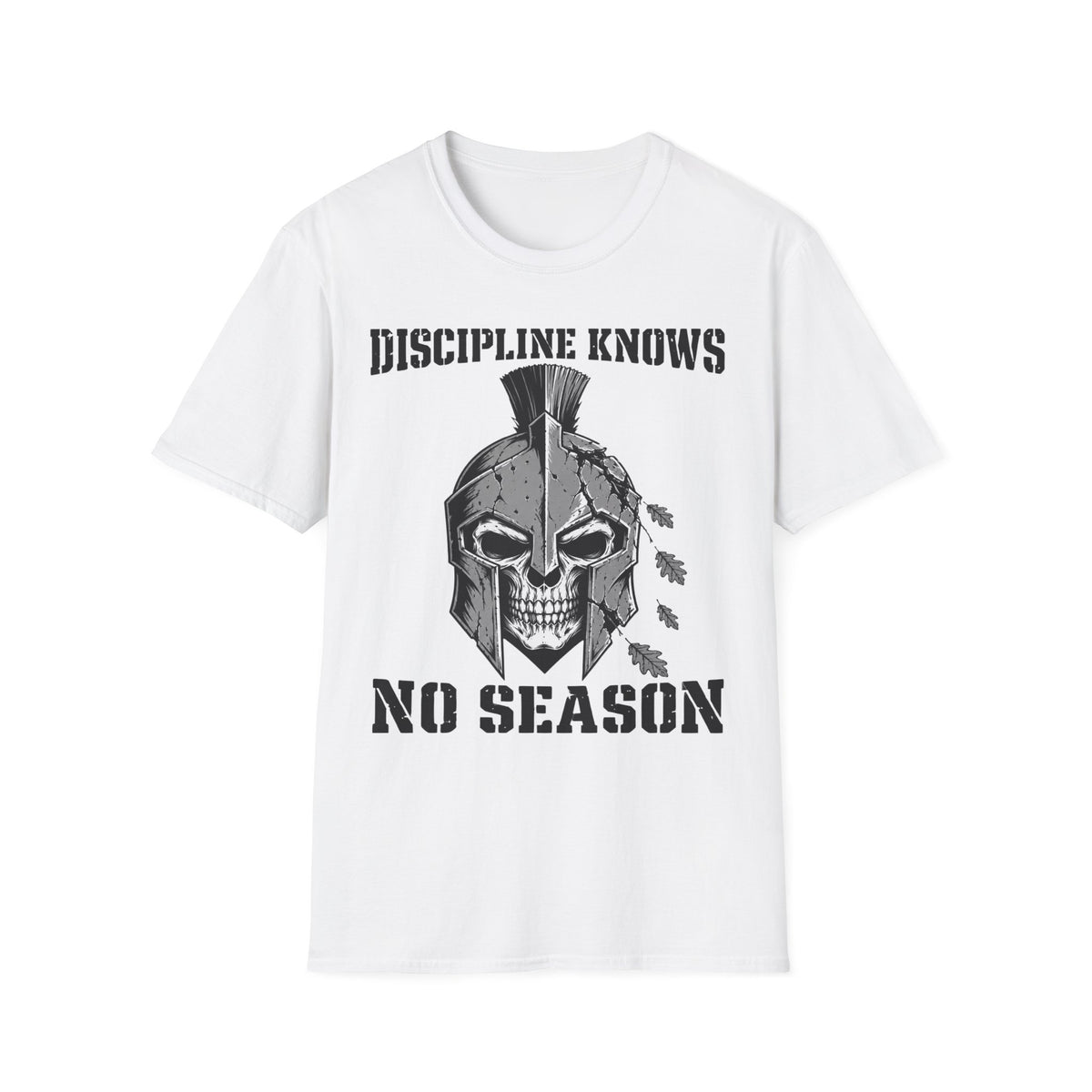 Discipline Knows No Season Shirt – Spartan Skull Stoic Warrior Tee
