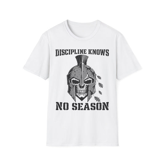 Discipline Knows No Season Shirt – Spartan Skull Stoic Warrior Tee