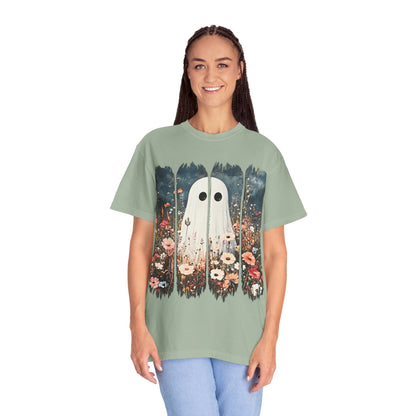 Floral Ghost Wildflower Halloween Comfort Colors T-Shirt
