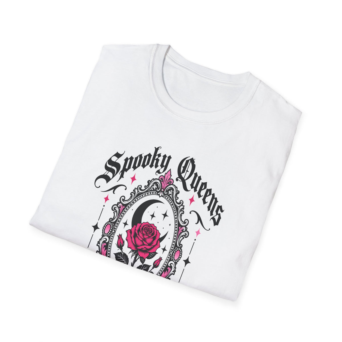 Spooky Queens Are Born In October Shirt – Gothic Rose Halloween Birthday Tee
