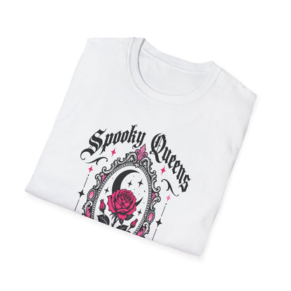 Spooky Queens Are Born In October Shirt – Gothic Rose Halloween Birthday Tee
