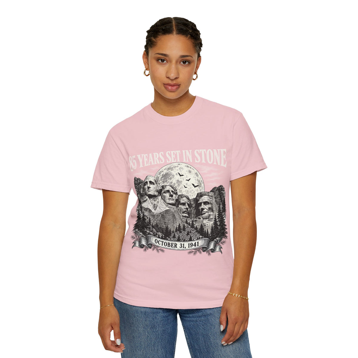 85 Years Set in Stone Mount Rushmore Comfort Colors Tee