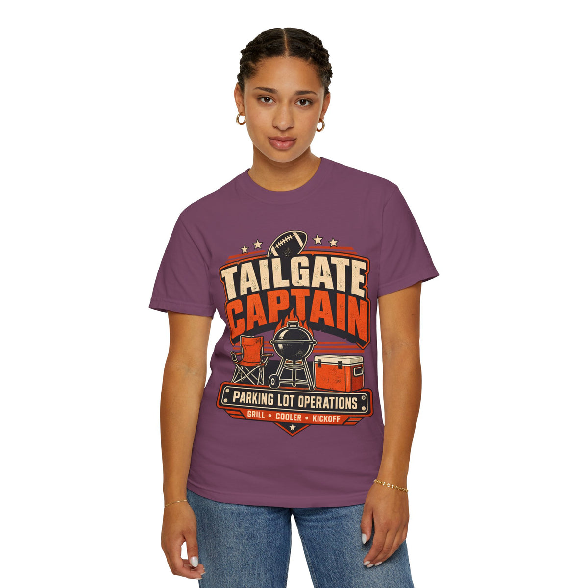 Tailgate Captain Football Game Day Comfort Colors T-Shirt