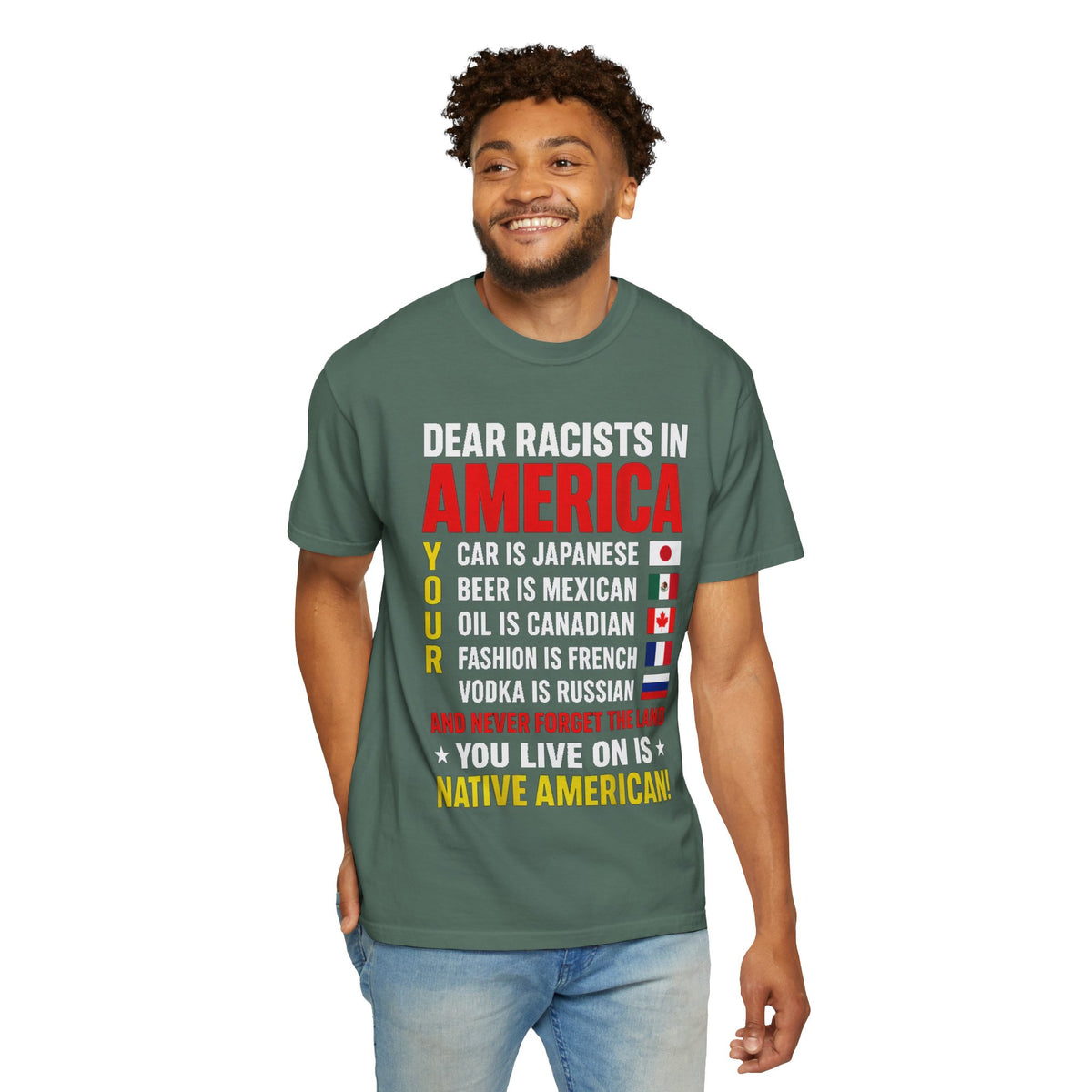 Dear Racists in America Anti-Racism Comfort Colors Tee