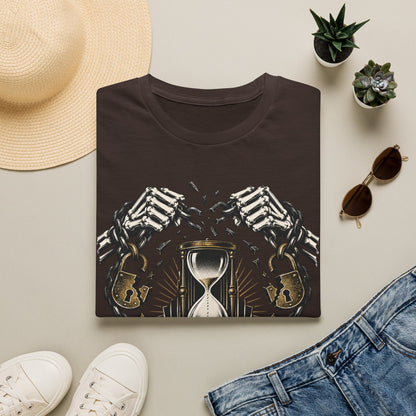 The Final Escape 1926 Shirt – Skeleton Chains Hourglass Art Deco Tee