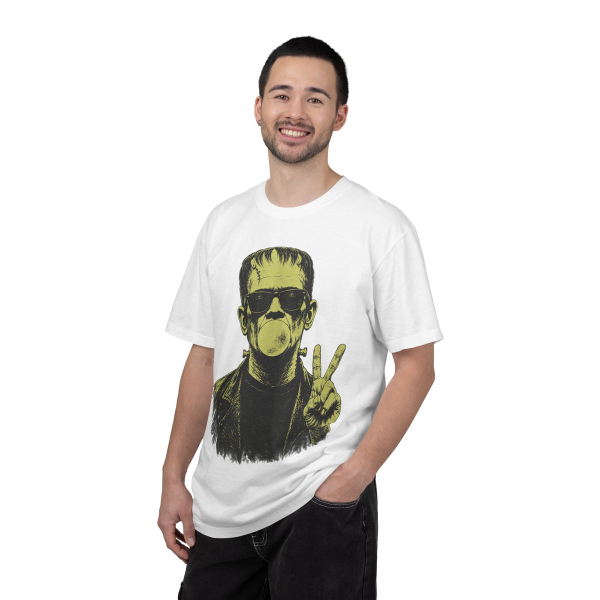 Frankenstein Bubblegum Peace Sign Comfort Colors T-Shirt