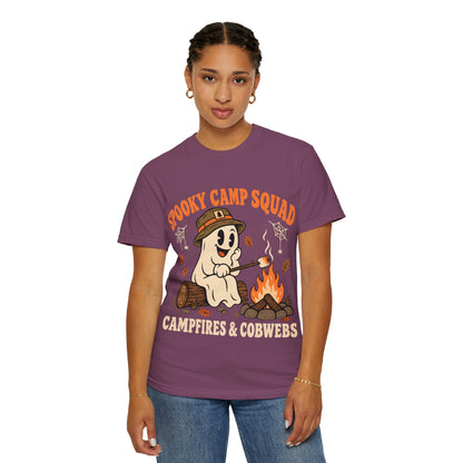 Spooky Camp Squad Campfires & Cobwebs Comfort Colors Tee