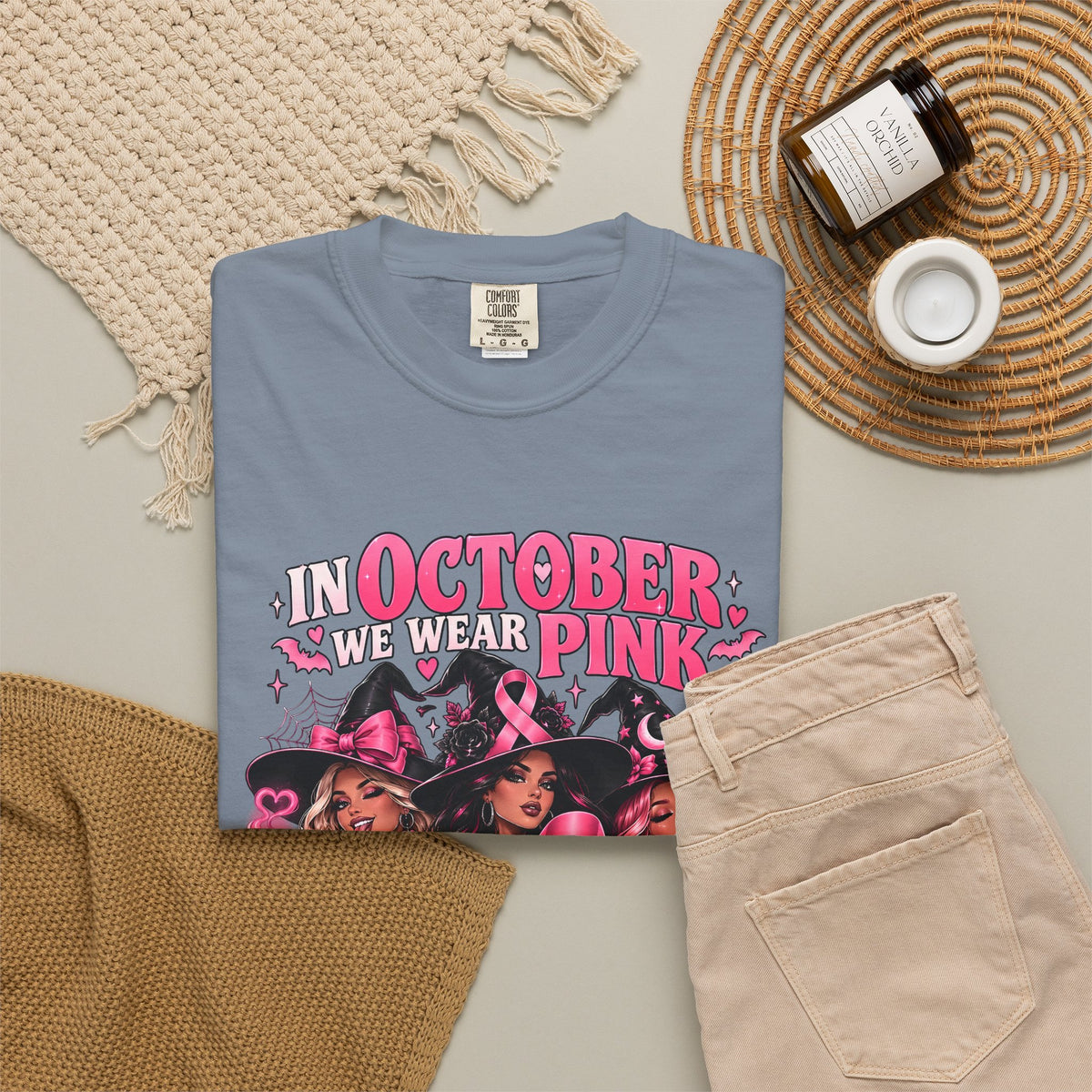 In October We Wear Pink My Coven Fights in Pink Tee