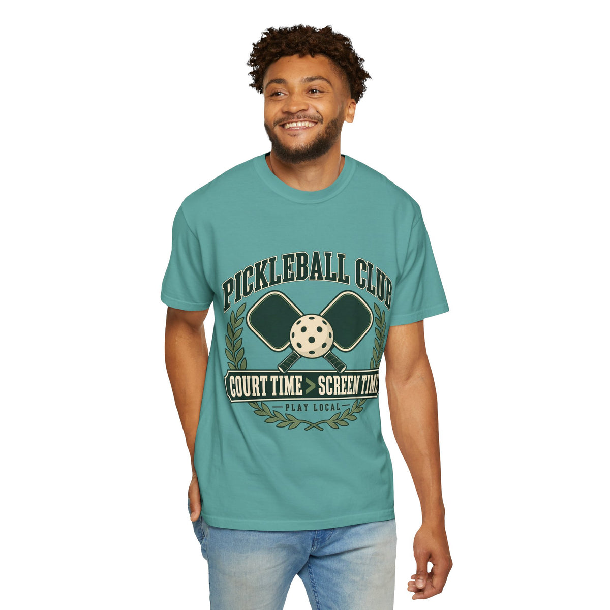 Pickleball Club Court Time Over Screen Time Comfort Colors Tee
