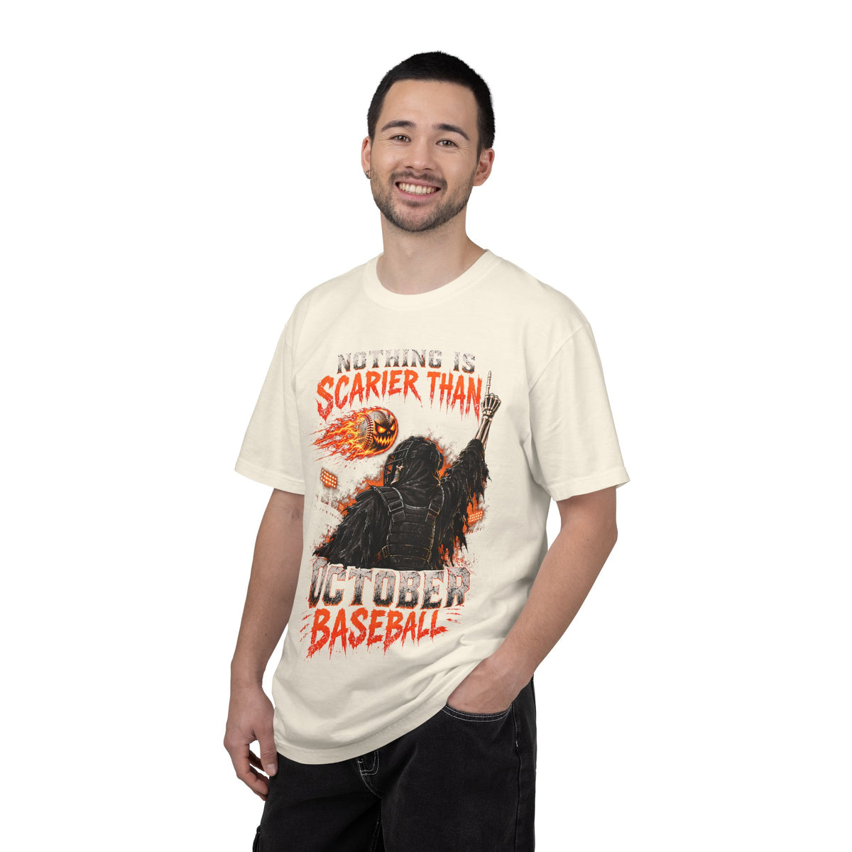October Baseball Halloween Comfort Colors Graphic T-Shirt