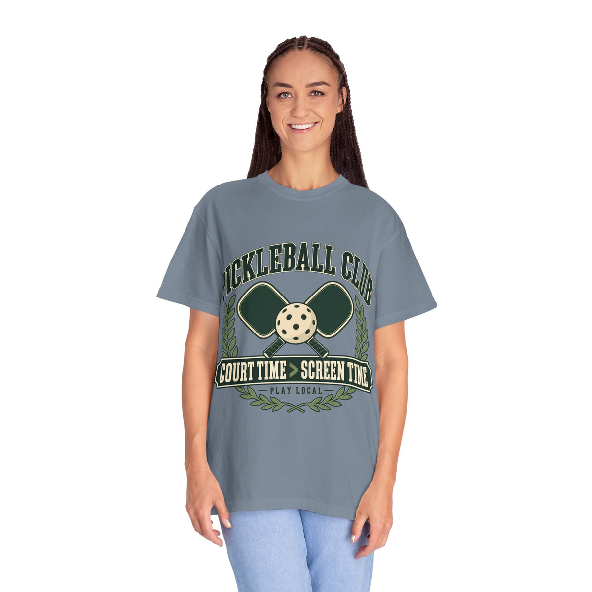 Pickleball Club Court Time Over Screen Time Comfort Colors Tee
