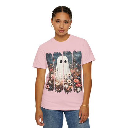 Floral Ghost Wildflower Halloween Comfort Colors T-Shirt