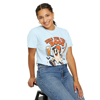 Here for the Boos Baseball Halloween Comfort Colors Tee