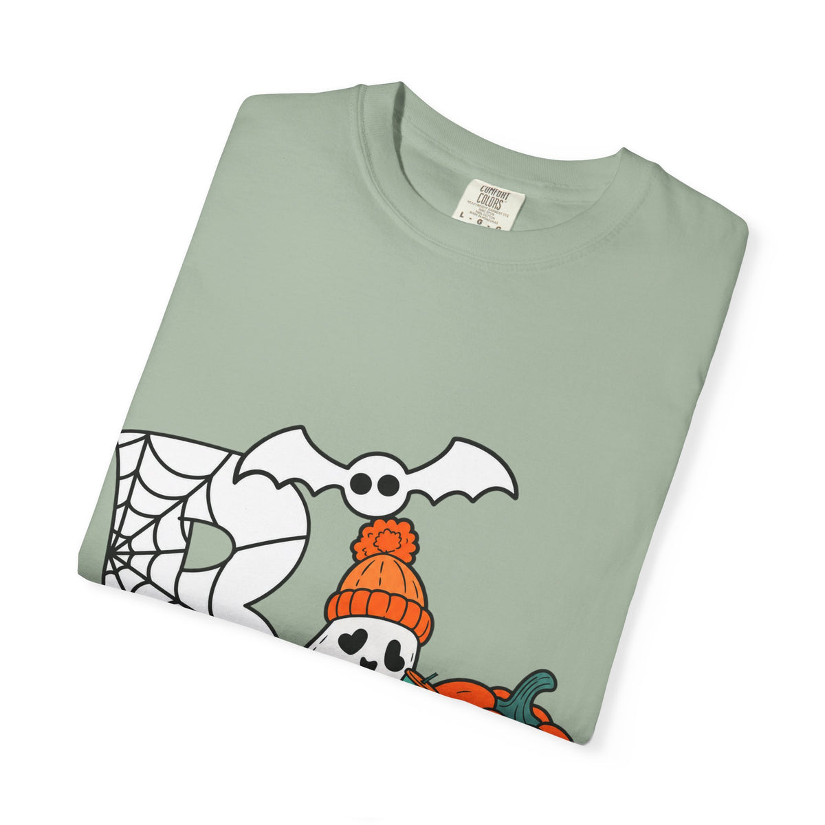 Cute Ghost Pumpkin Cozy Halloween Comfort Colors T-Shirt