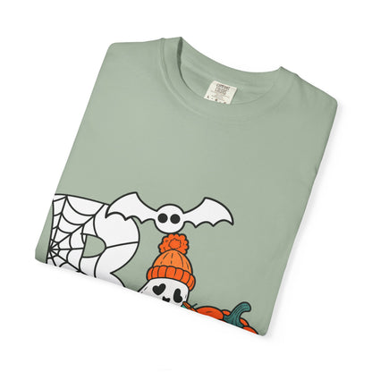 Cute Ghost Pumpkin Cozy Halloween Comfort Colors T-Shirt