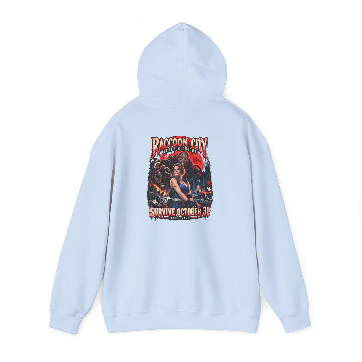 Raccoon City After Midnight Halloween Gildan 18500 Hoodie
