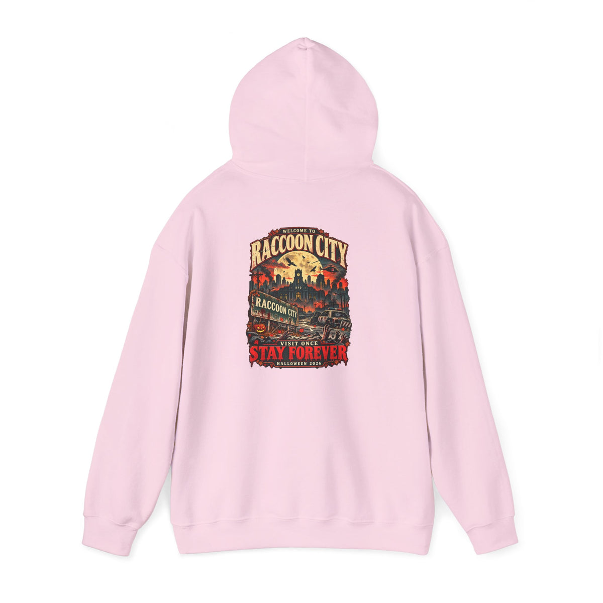 Welcome to Raccoon City Halloween 2026 Gildan 18500 Hoodie