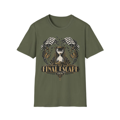 The Final Escape 1926 Shirt – Skeleton Chains Hourglass Art Deco Tee
