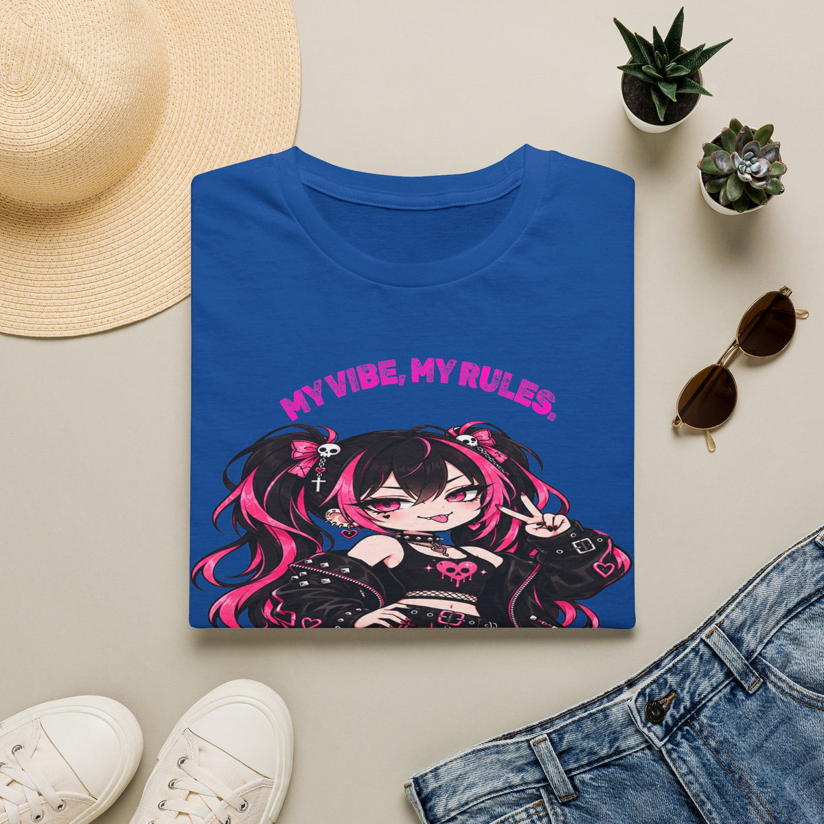 My Vibe, My Rules Anime Chibi Graphic Tee