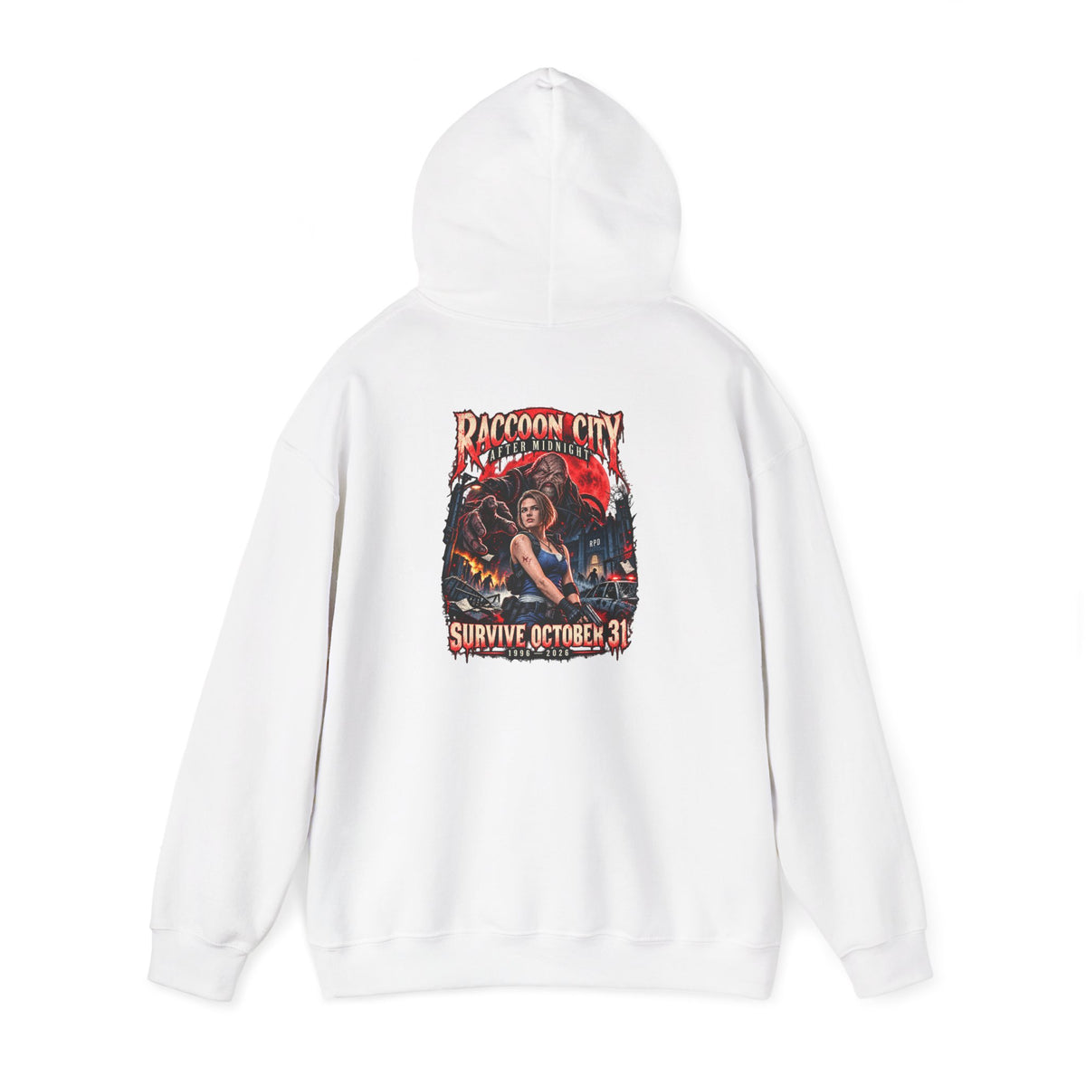 Raccoon City After Midnight Halloween Gildan 18500 Hoodie