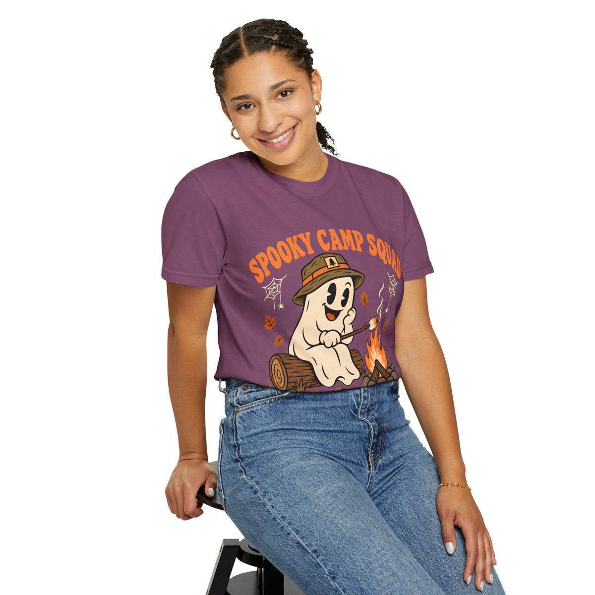 Spooky Camp Squad Campfires & Cobwebs Comfort Colors Tee