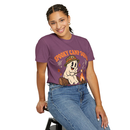 Spooky Camp Squad Campfires & Cobwebs Comfort Colors Tee