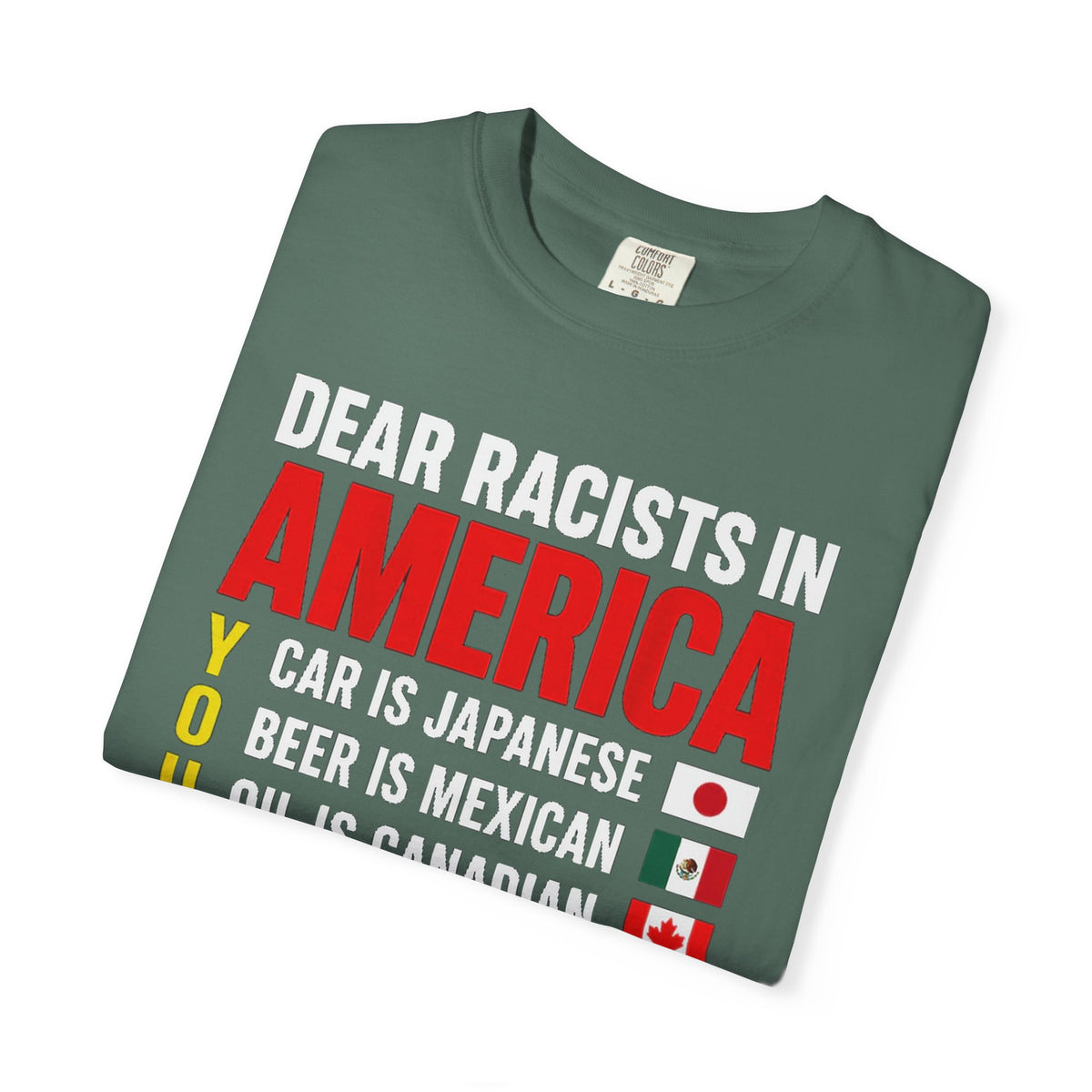 Dear Racists in America Anti-Racism Comfort Colors Tee