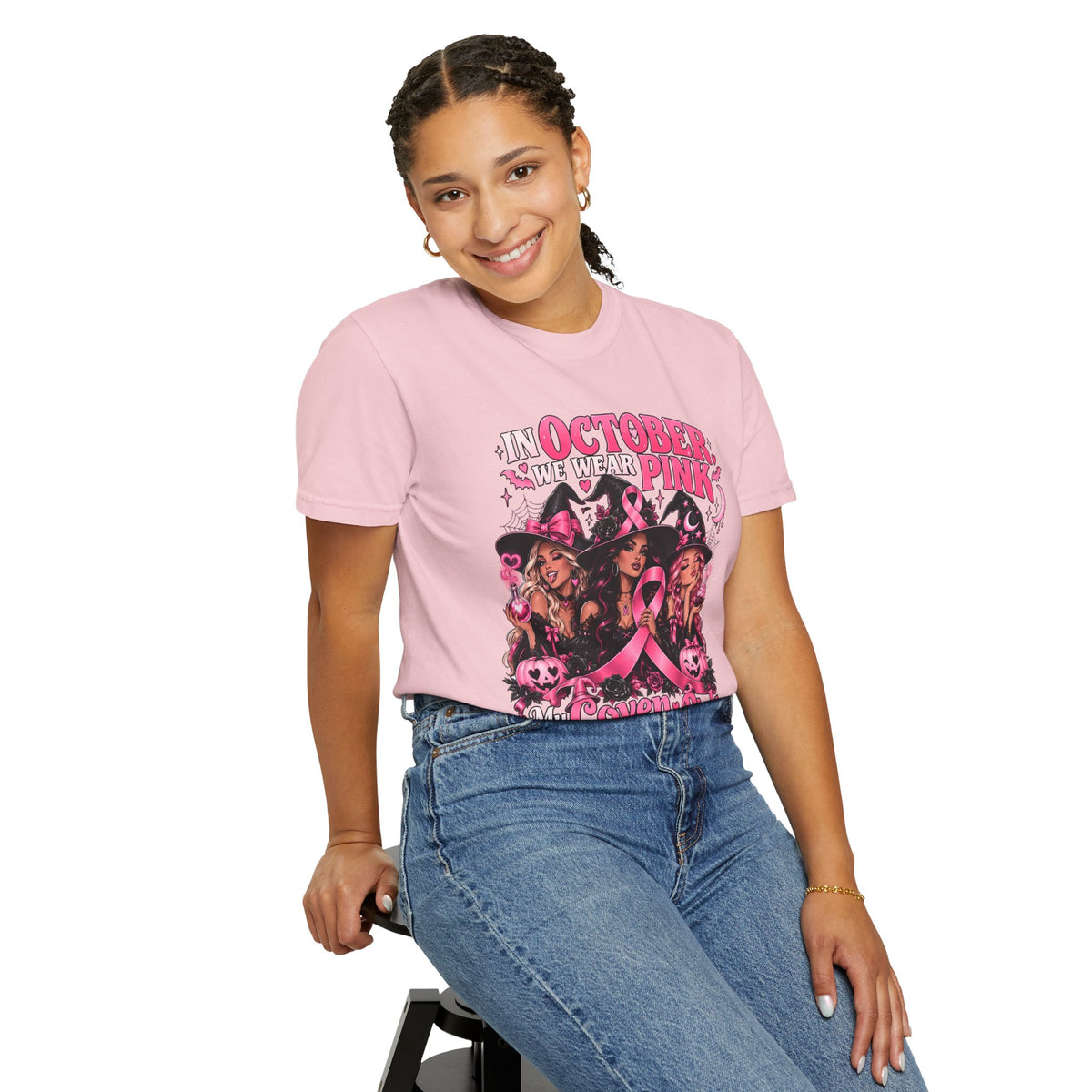 In October We Wear Pink My Coven Fights in Pink Tee